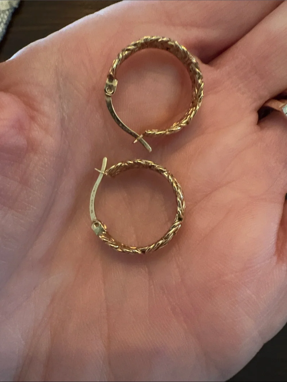 Gold  plated over sterling silver Braided Hoop Earrings -handmade in Turkey